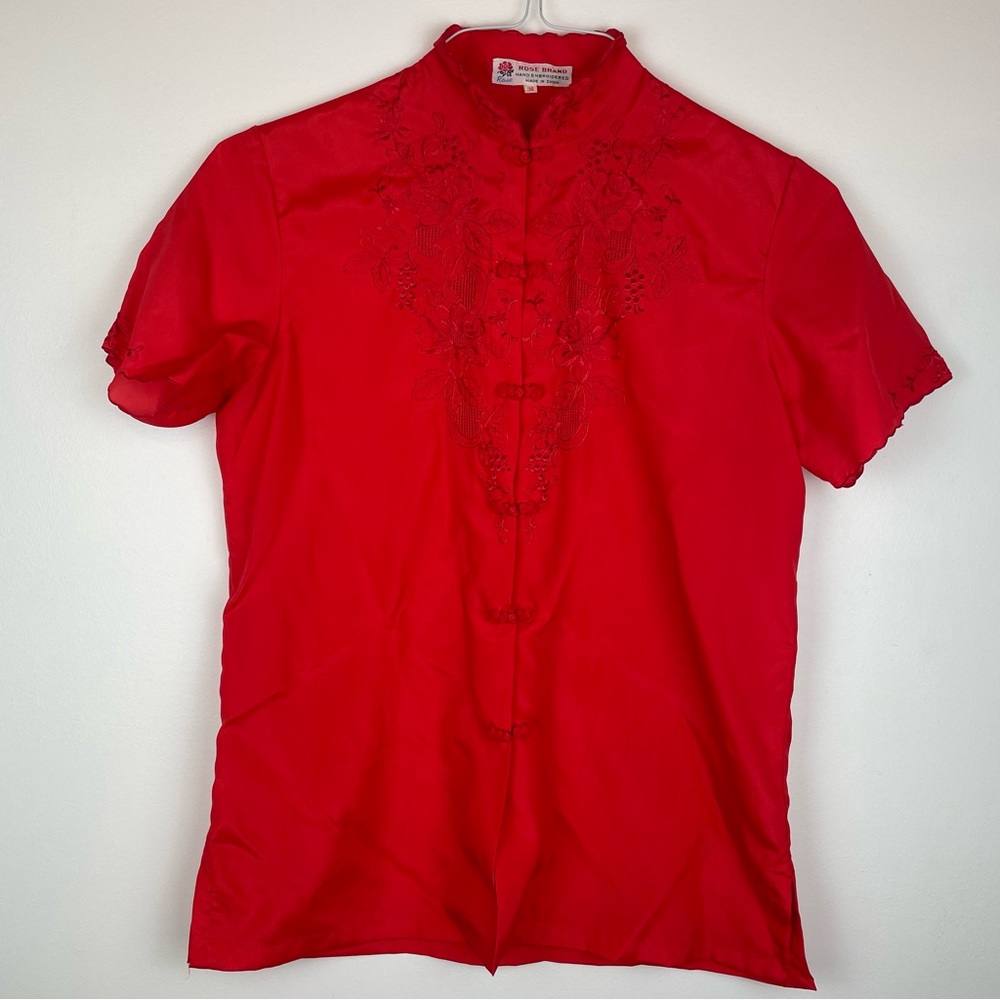 Vintage Rose Brand Hand Embroidered Blouse